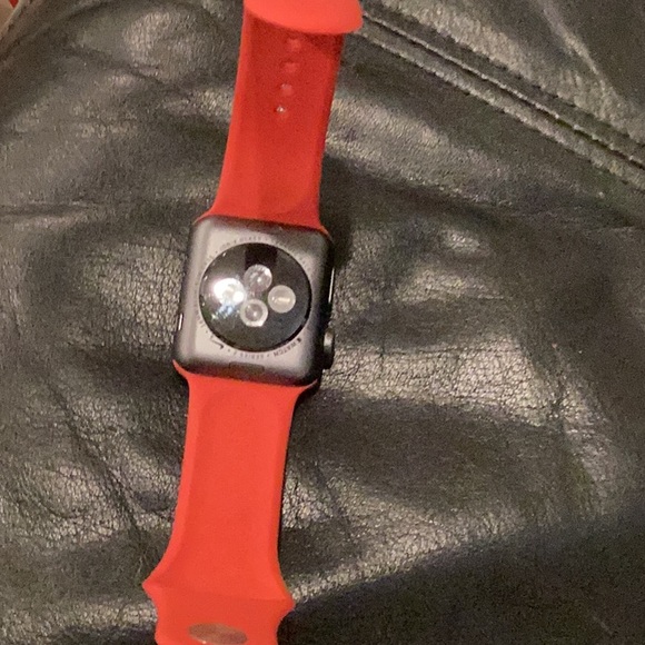 Red Apple Smartwatch with Black Face - Picture 2 of 2